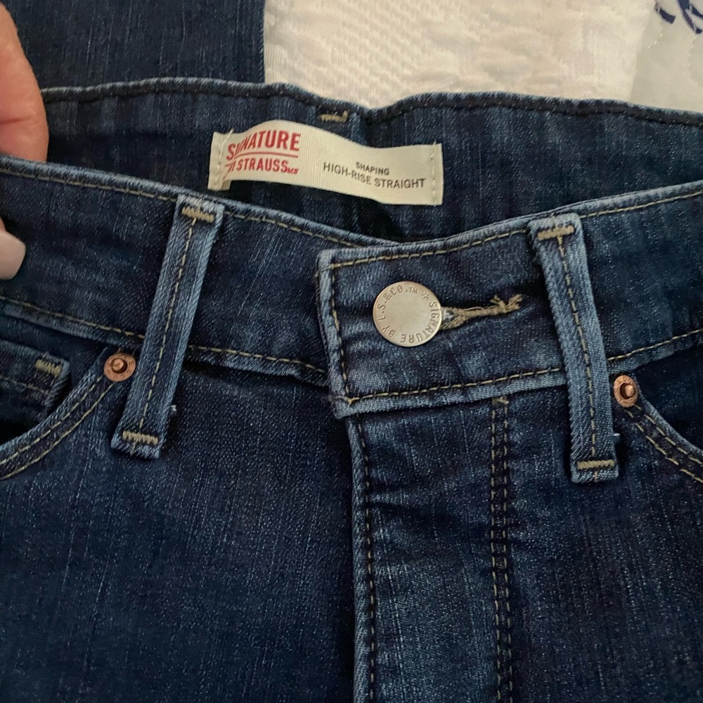 Levi's Blue Straight Jeans Classic Indigo - Picture 3 of 11